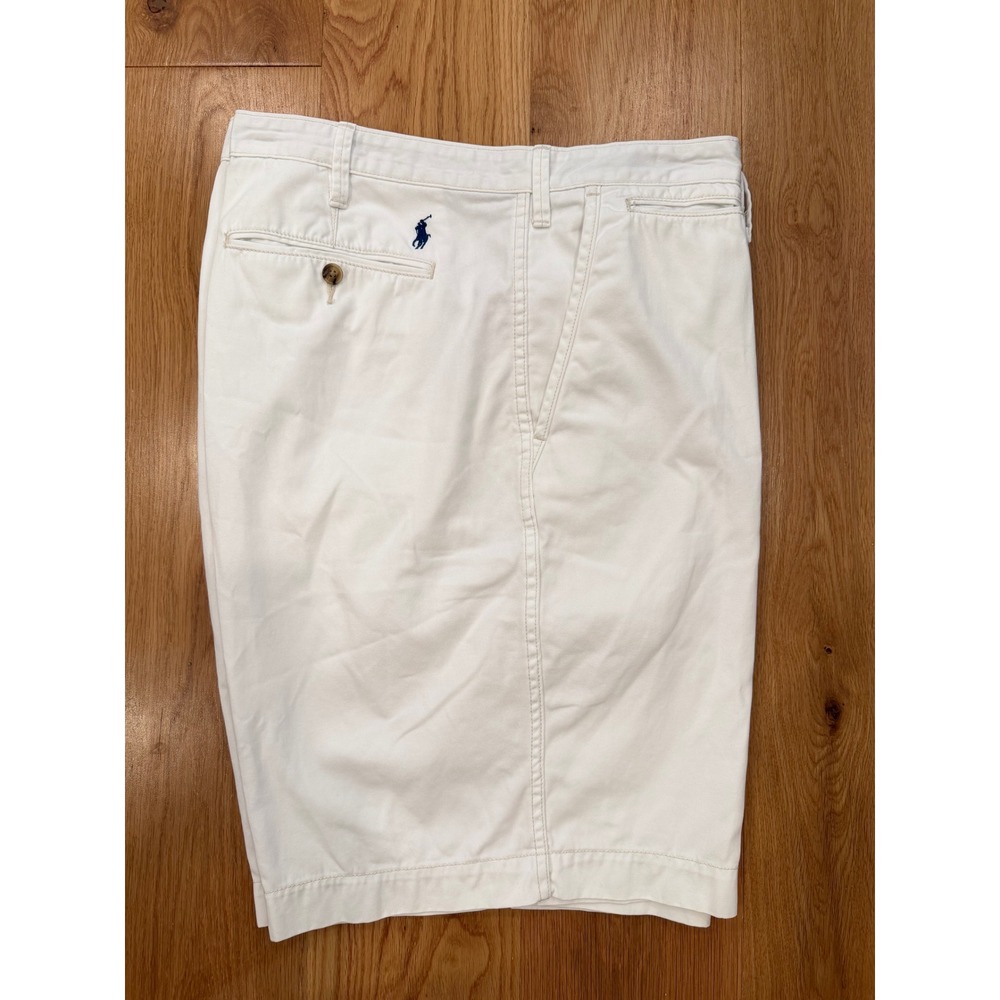 Polo Ralph Lauren White Classic Fit 100% Cotton Chino Shorts 46 B/G